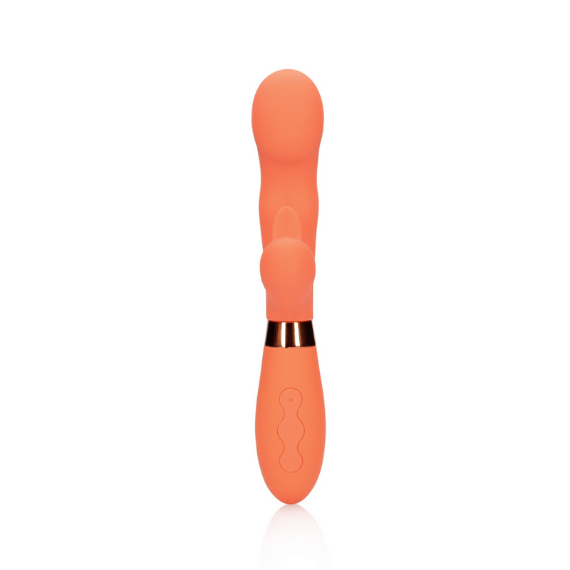 Silicone Rabbit Vibrator met Geribbelde Clitoris Stimulator