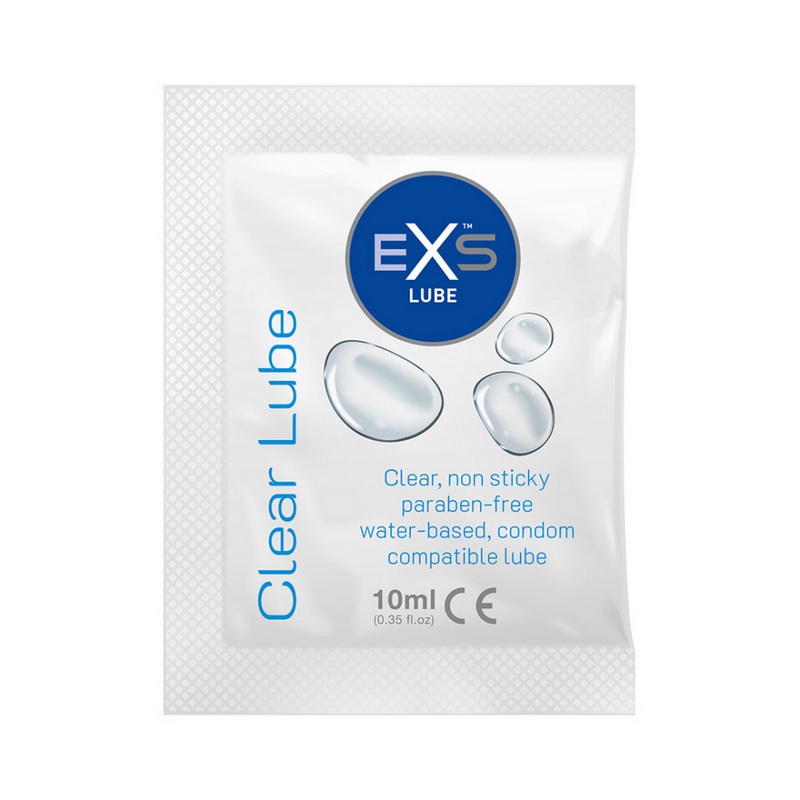 EXS Clear Lube Sachets - 100 Pieces