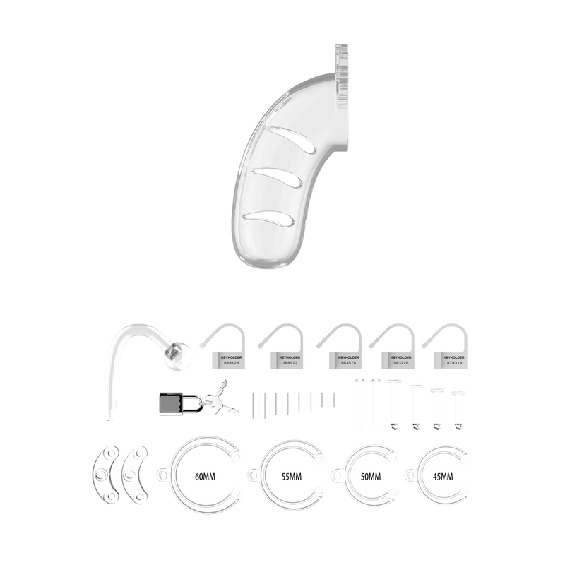 Model 11 Chastity Cock Cage with Plug - 4.5 / 11,5 cm