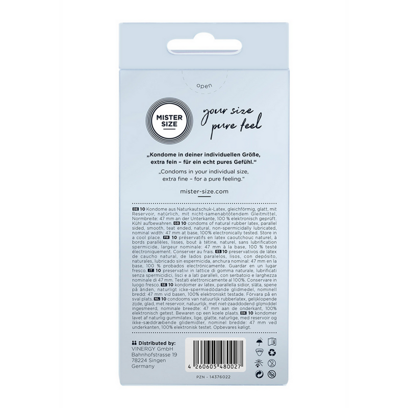 Pure Feel - Condoms 47 mm - 10 Pack