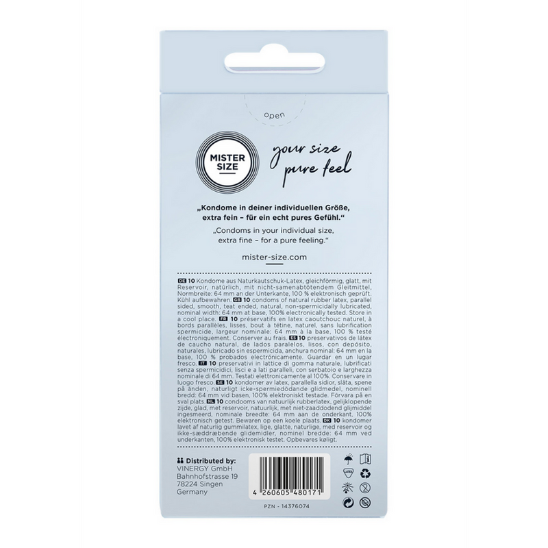 Pure Feel - Condoms 64 mm - 10 Pack