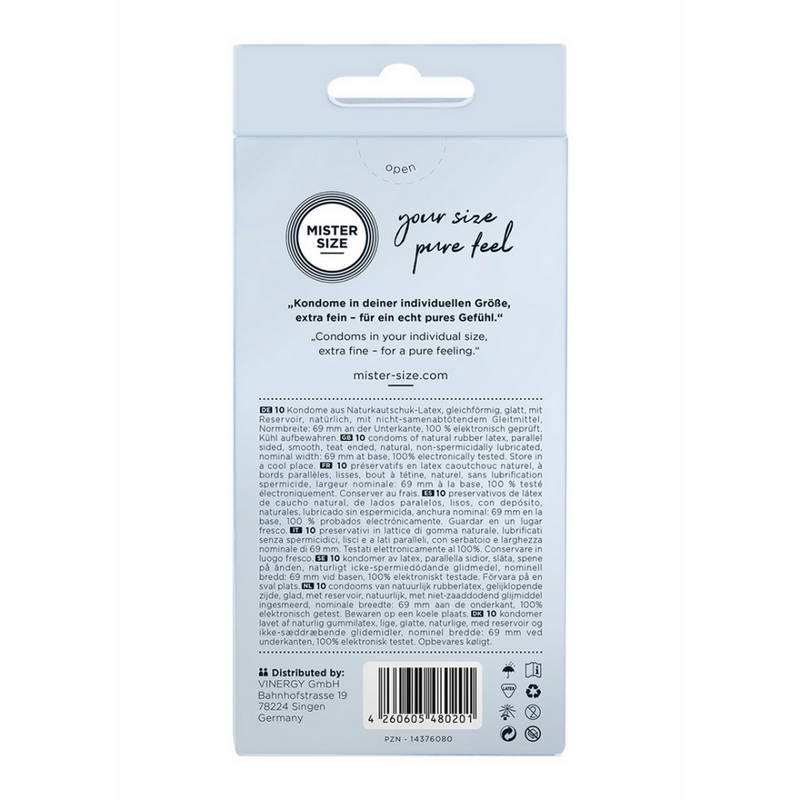 Pure Feel - Condoms 69 mm - 10 Pack