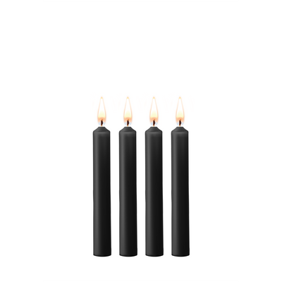 Teasing Wax Candles - 4 Pieces - Black
