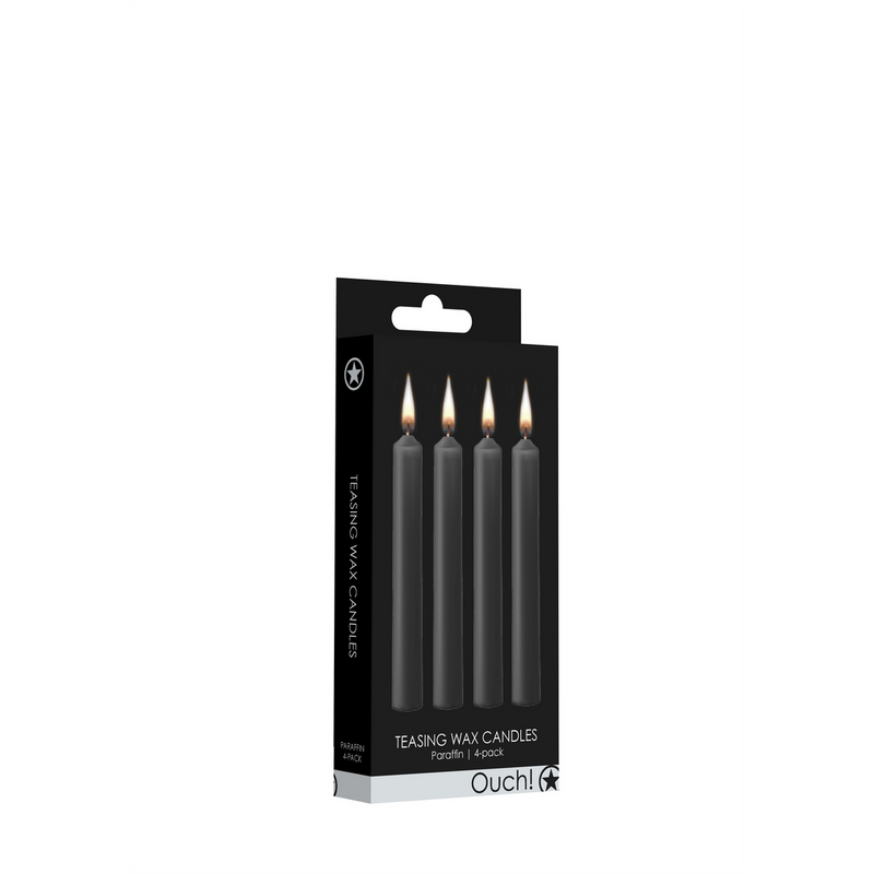 Teasing Wax Candles - 4 Pieces - Black