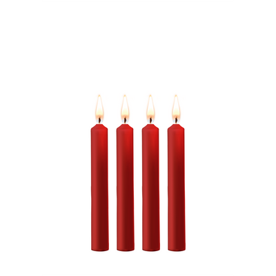 Teasing Wax Candles - 4 Pieces - Red