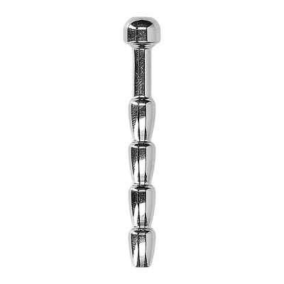 Ribbed Hollow Penis Plug - 0.2 / 6 mm