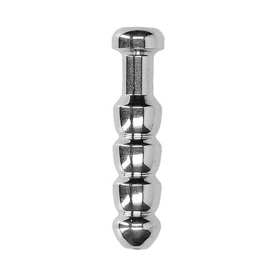 Ribbed Hollow Penis Plug - 0.4 / 11 mm
