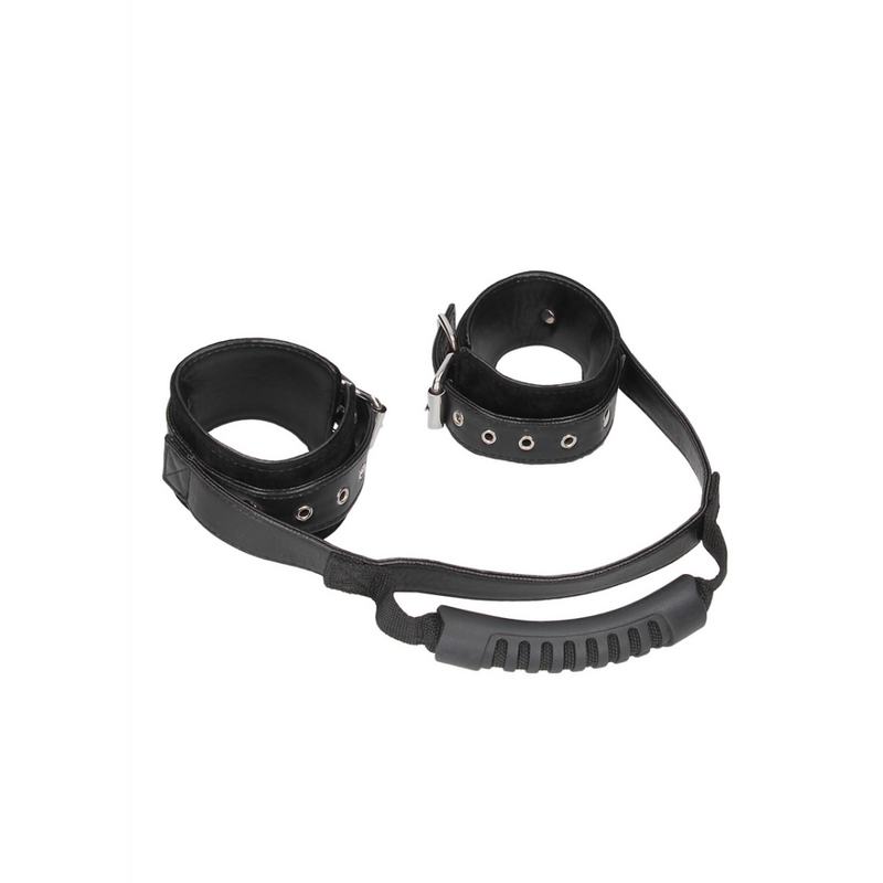 Bonded Leather Hand Cuffs with Handle