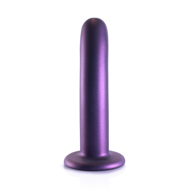 Smooth Silicone G-Spot Dildo - 6'' / 14,5 cm - Metallic Purple