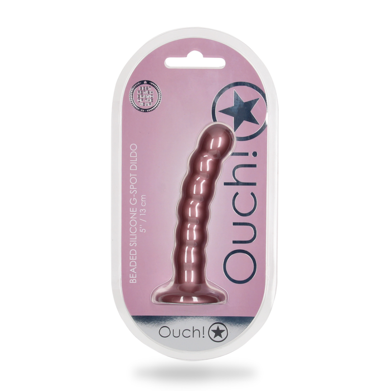 Beaded Silicone G-Spot Dildo - 5'' / 13 cm