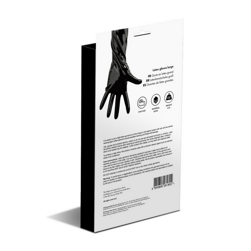 Latex Gloves - Large - Black