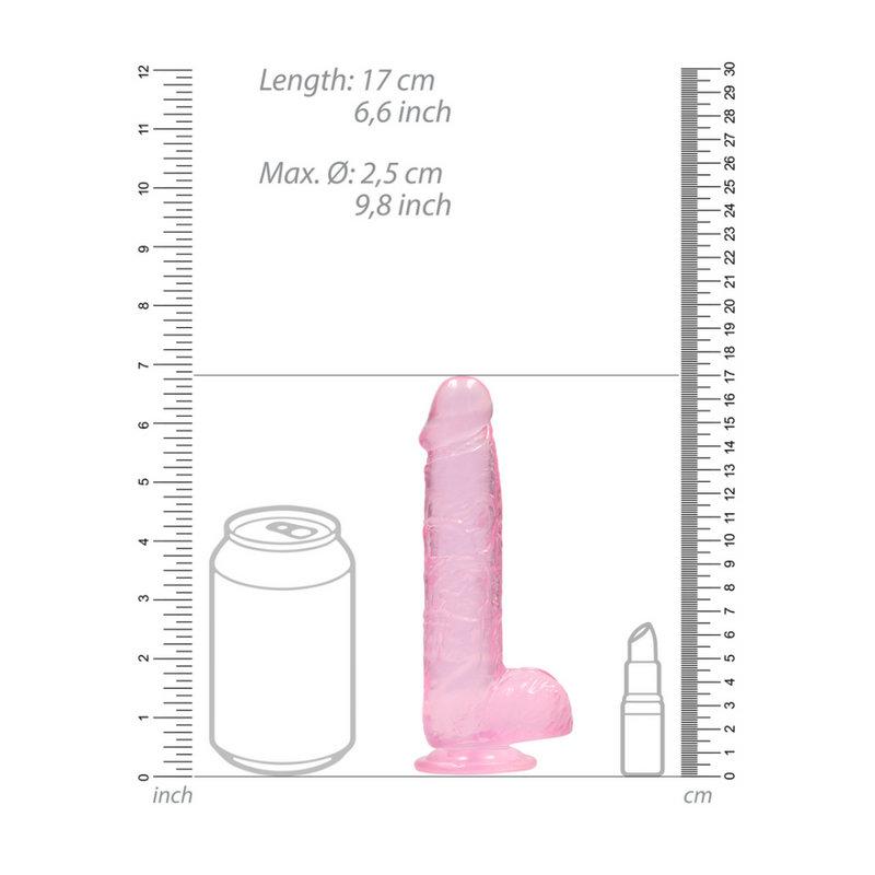 Realistic Dildo with Balls - 6 / 15 cm