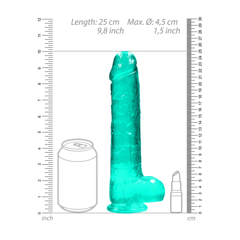 Realistic Dildo with Balls - 9 / 22 cm