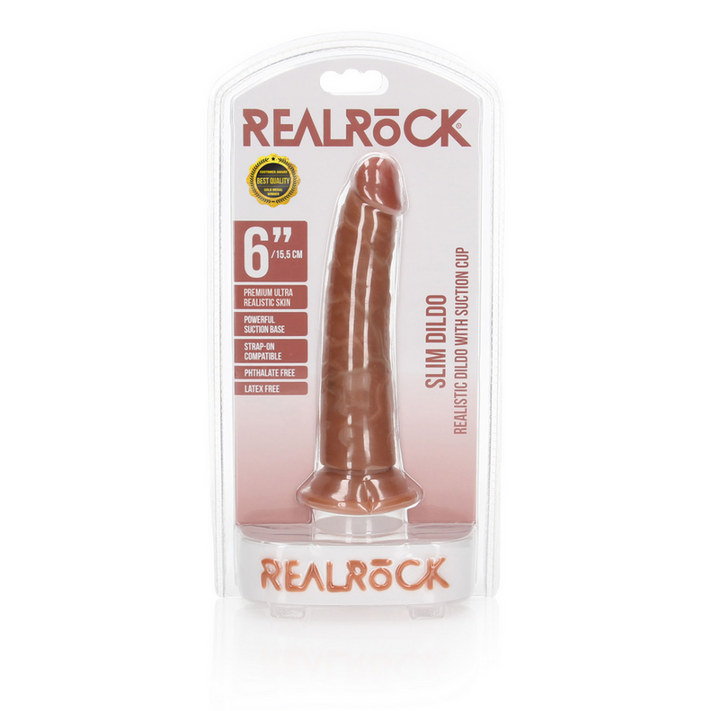 Slim Realistic Dildo with Suction Cup - 6 / 15,5 cm