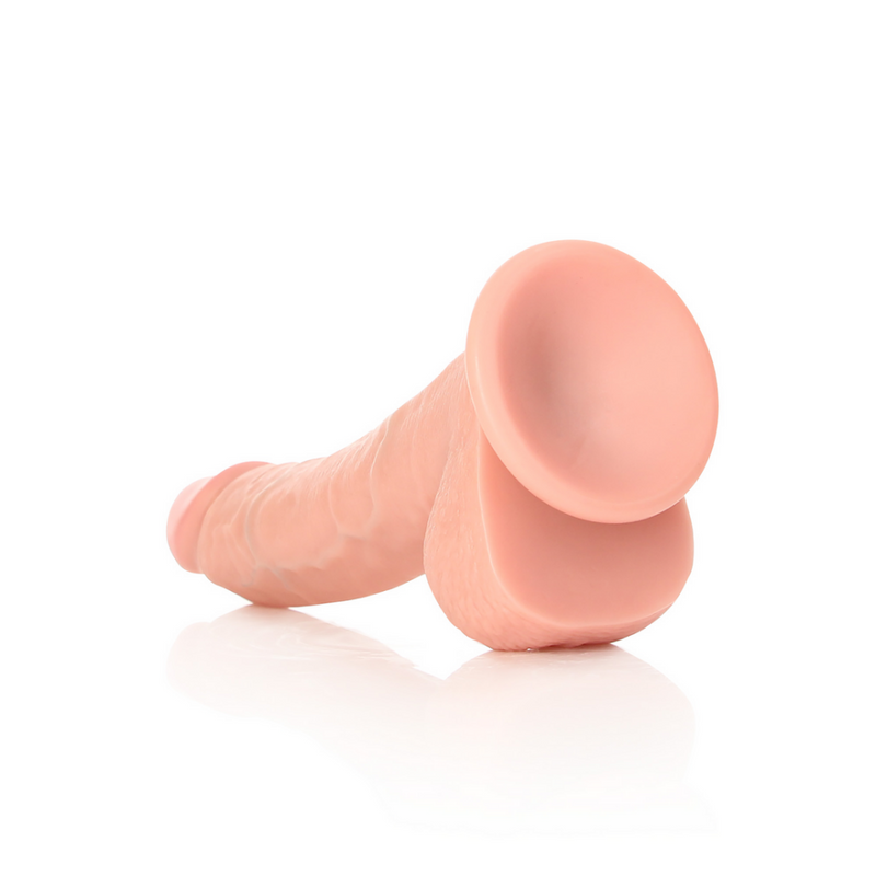 Curved Realistic Dildo with Balls and Suction Cup - 8 / 20,5 cm