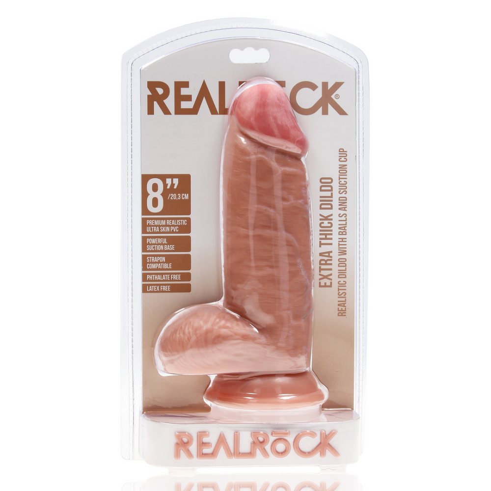 Extra Thick Straight with Balls 8 / 20,3 cm - Flesh