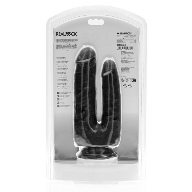 Double Trouble Dildo 5/6 - 12,7/15,2 cm - Black