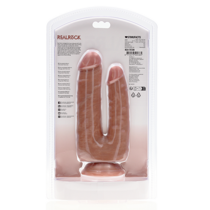 Double Trouble Dildo 5/6 - 12,7/15,2 cm - Tan