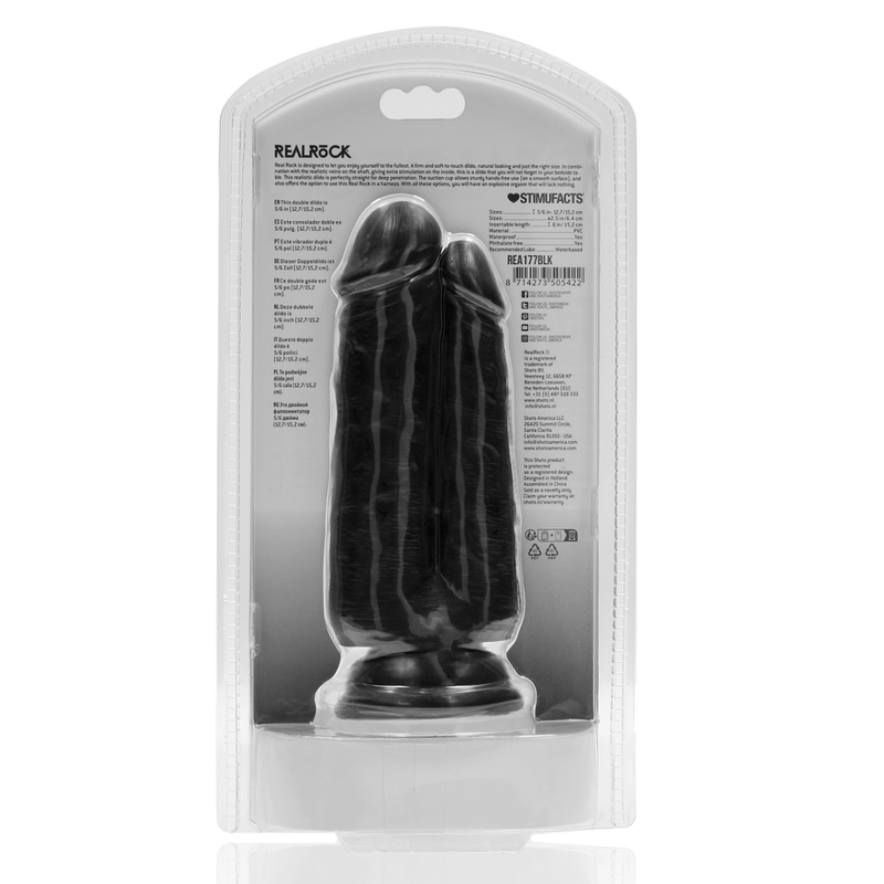 Two in One Dildo 5/6 - 12,7/15,2 cm - Black