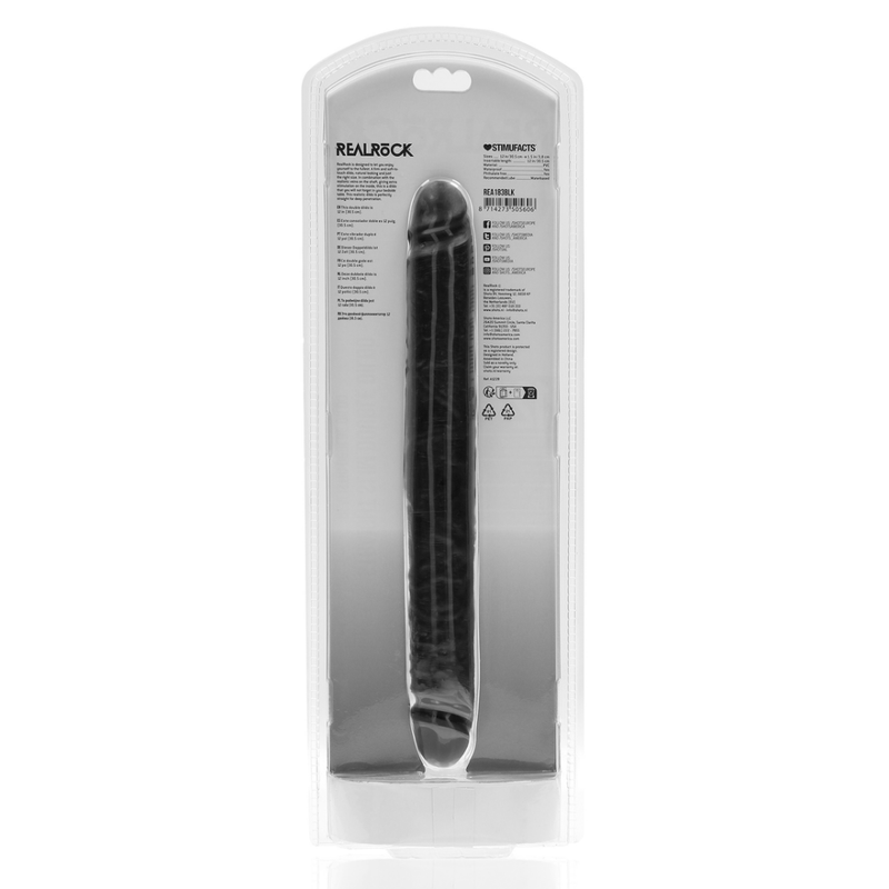Slim Double Ended Dong 12 / 30,5 cm - Black