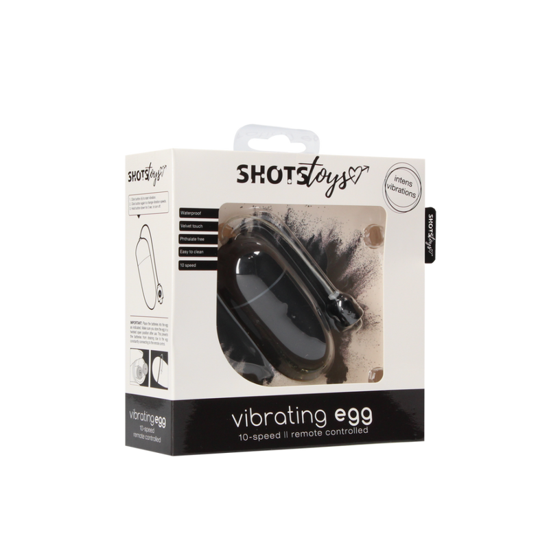 Vibrating Egg with 10 Speeds - Black