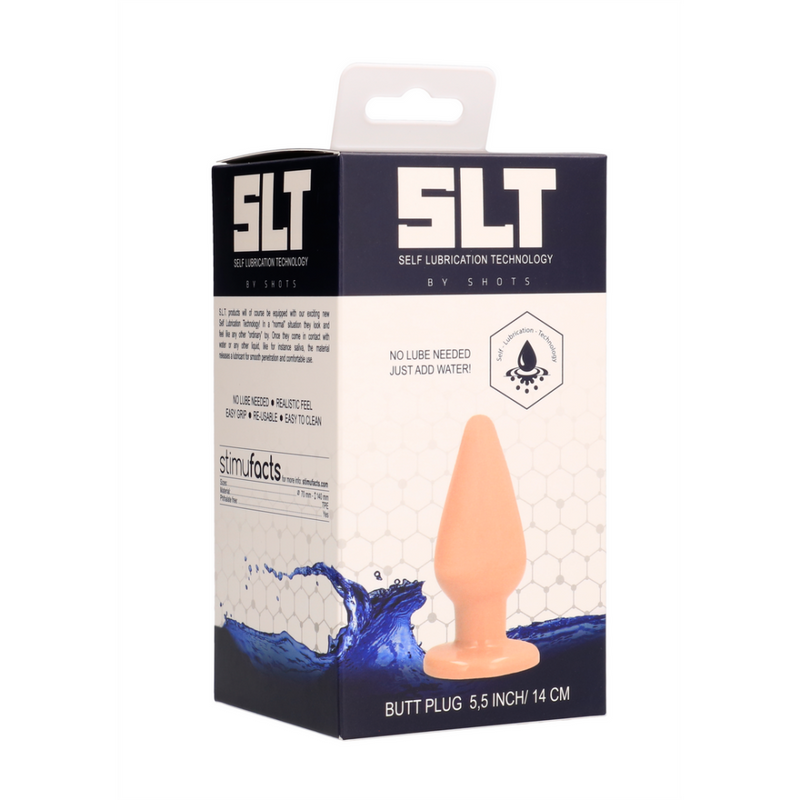 Self Lubrication 5 Inch Buttplug - Flesh..