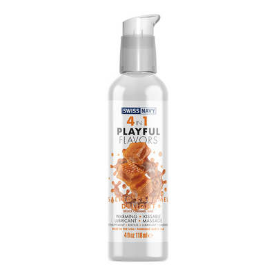 4 In 1 Lubricant with Salted Caramel Delight Flavor - 4 fl oz / 118 ml