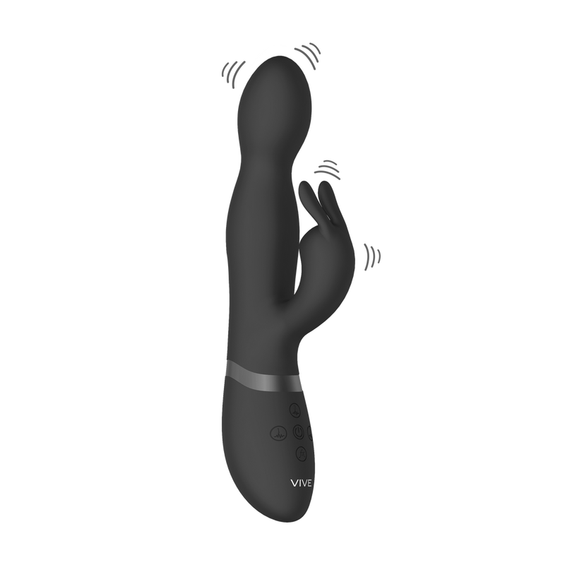 Niva - Rotating Rabbit Vibrator - Black