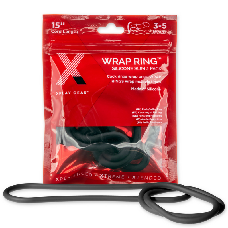 Silicone Slim Wrap Ring - Cockring / Ball Strap - 15 / 38 cm
